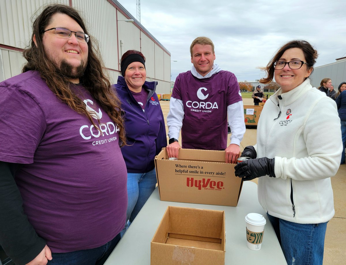 Corda Credit Union is proud to once again support the Scouting for Food drive with <a href="/HawkeyeBSA/">Hawkeye Area Council</a>. Employees helped sort thousands of pounds of food collected across Linn County. All donations will be distributed by <a href="/HACAP_/">HACAP</a> to food pantries across their seven-county region.