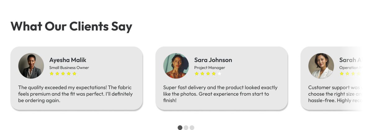 webforge_dev's tweet image. Does this testimonials section look good?