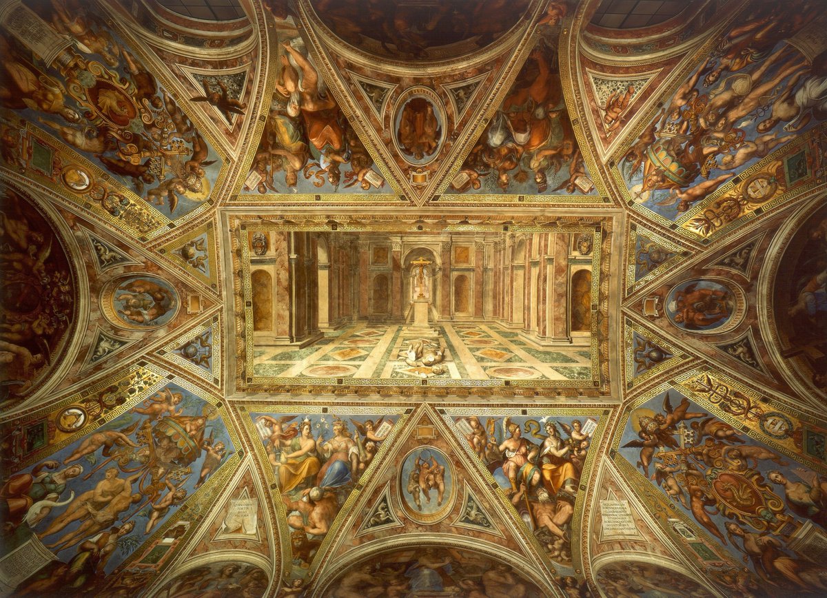 The ceiling's of the Raphael Rooms | Vatican City.