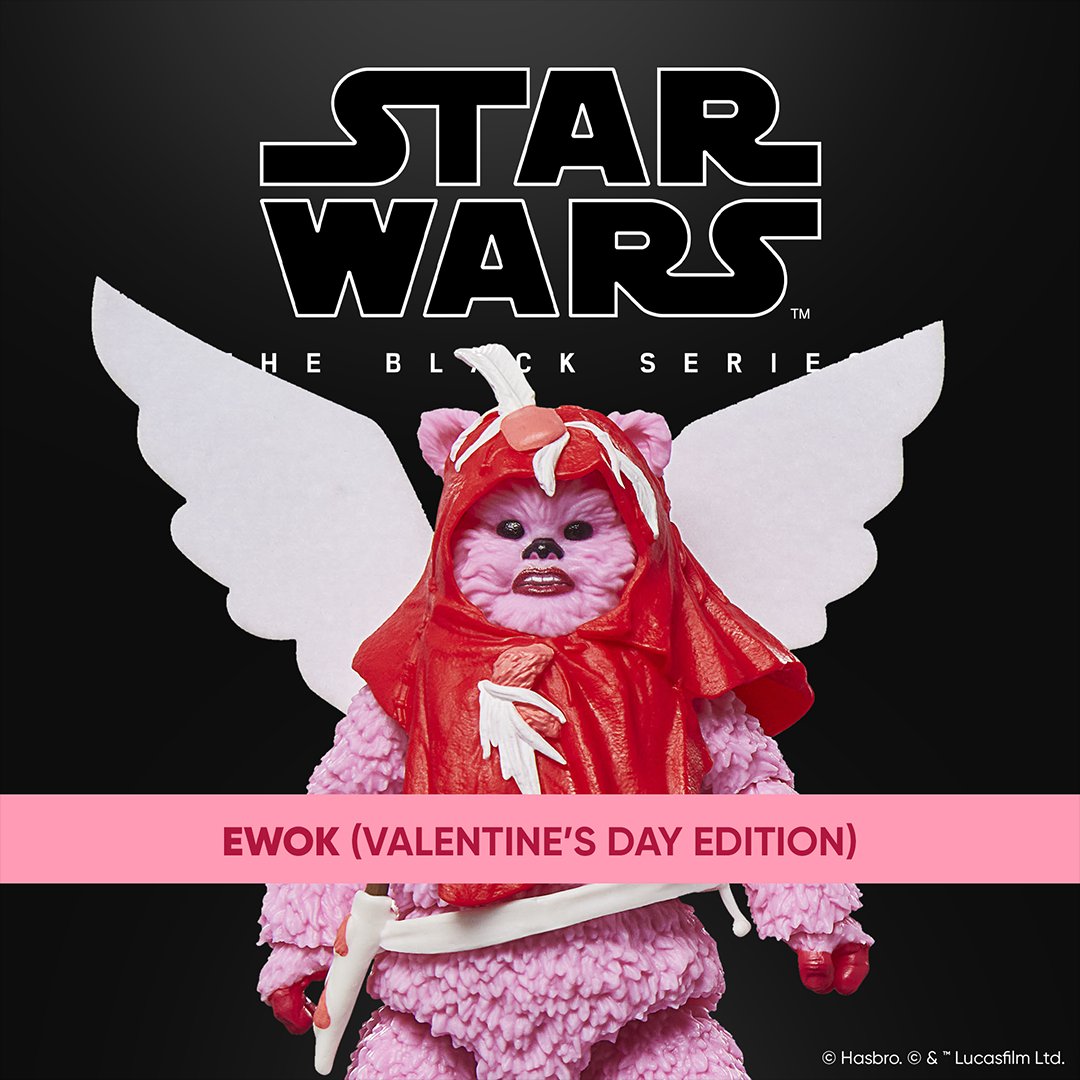 HasbroPulse's tweet image. Love is in the air...and on Endor.
The #STARWARS The Black Series Ewok (#ValentinesDay Edition), revealed at Lucca Comics &amp;amp; Games, makes the perfect gift for your Star Wars Valentine next year.

Pre-order now on #HasbroPulse.
🔗 go.hasb.ro/ShopStarWars