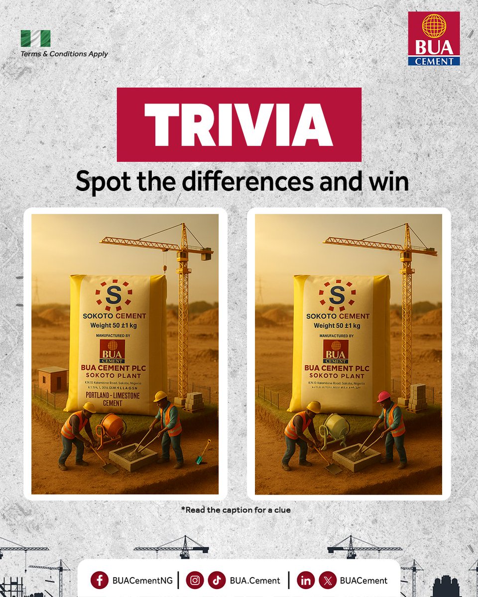 Same picture? Look again!

Can you spot the differences between these two images?
Solve the trivia. Share your answers. Follow the rules below for a chance to win airtime.

Hint: There are 7 differences in total, but only those who find all can win.

First 5 correct answers win: