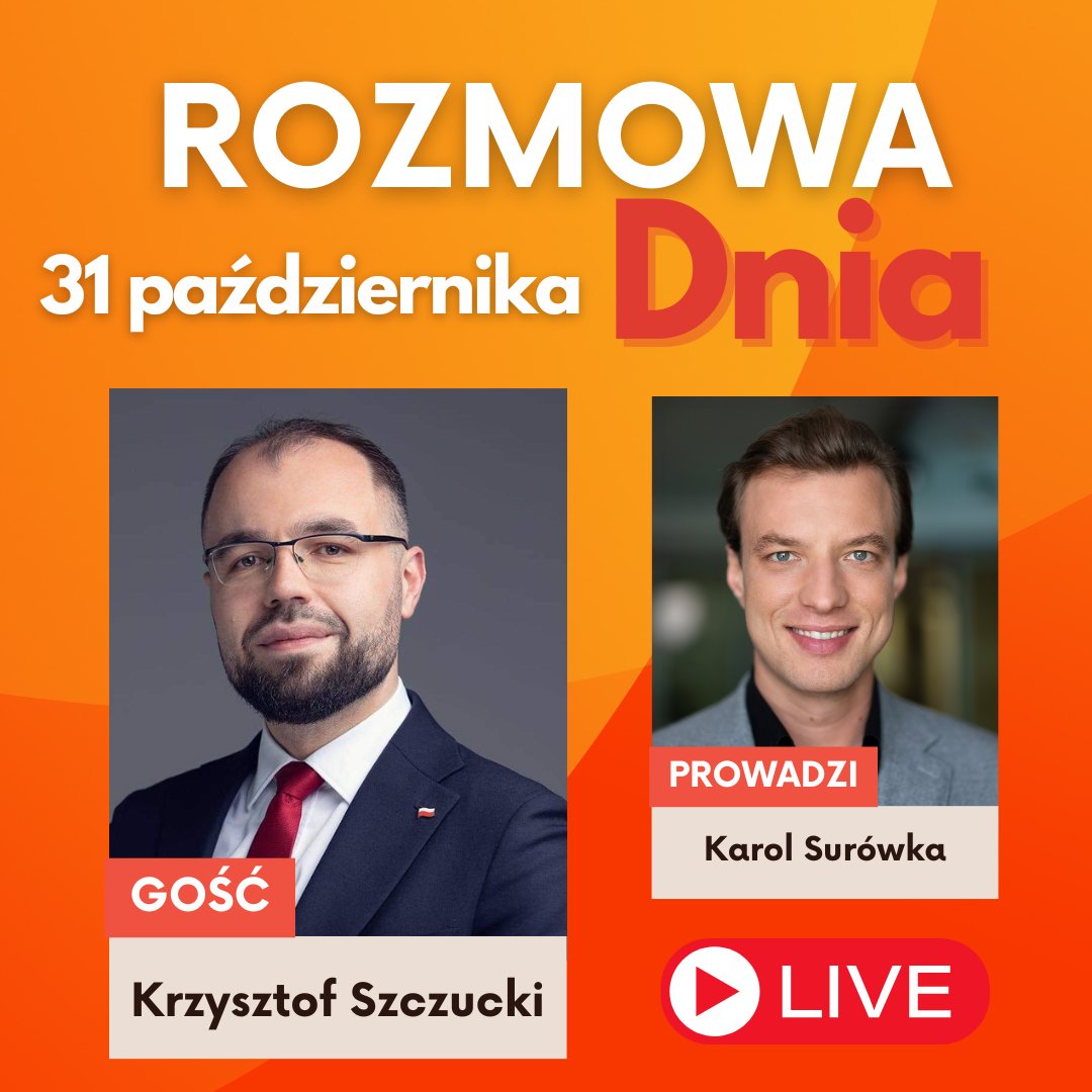 🔸 Gościem #RozmowaDnia u <a href="/SurowKarol/">Karol Surowka</a> po 16:30 będzie: <a href="/KrzSzczucki/">Krzysztof Szczucki</a> - <a href="/pisorgpl/">Prawo i Sprawiedliwość</a> 
🔊 Słuchajcie nas na antenie i przez player: player.polskieradio.pl/anteny/jedynka
