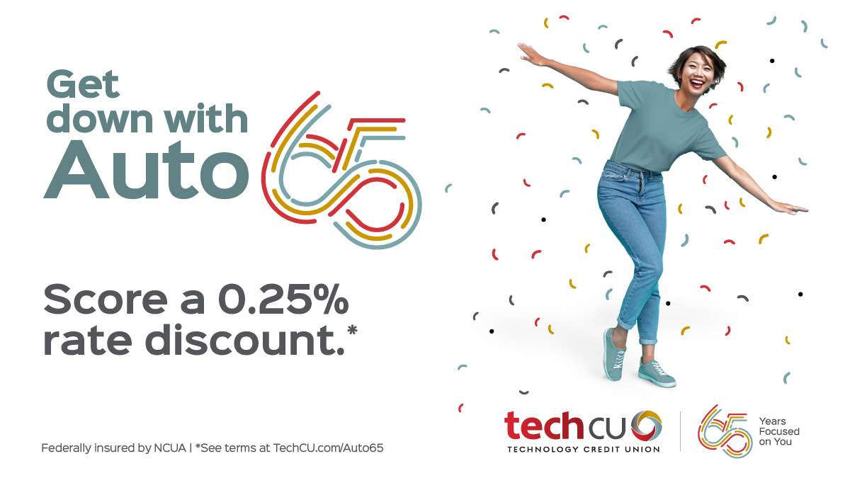 TechCU's tweet image. Cruise into the holidays with a new or pre-owned car. Through the end of the year, members get a 0.25% rate discount* on already low auto rates plus quick pre-approval. 

*Apply today with a Tech CU banker or online: ow.ly/VsN050XkApt