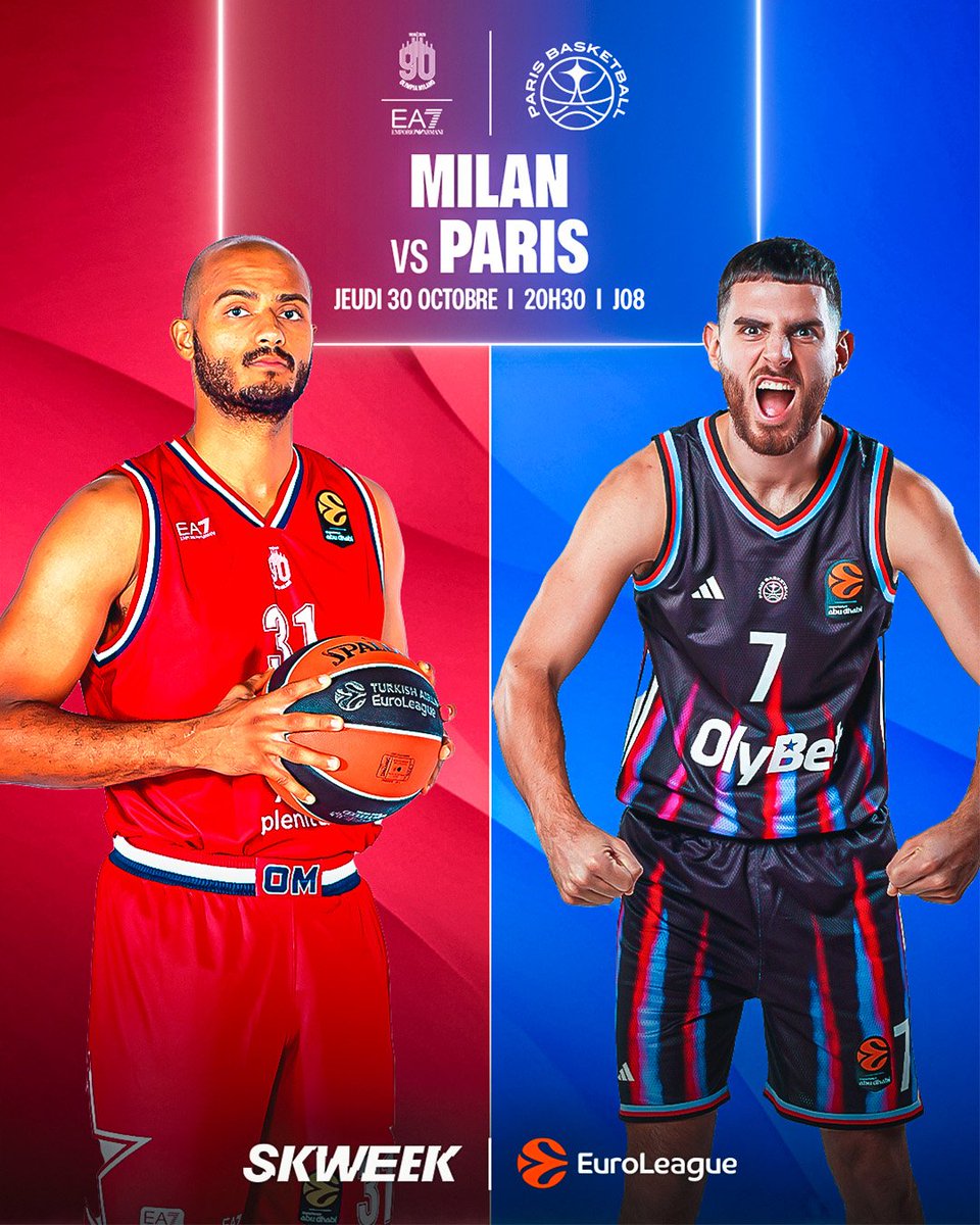 Une revanche à prendre pour Paris ! 

Les parisiens veulent rester dans le haut de tableau de l'#EuroLeague, cela passe par une victoire chez des milanais capables de tout !

<a href="/OlimpiaMI1936/">Olimpia Milano</a> vs <a href="/ParisBasketball/">Paris Basketball</a>, NOW sur @SKWEEKtv !

📨 #SKWEEKlive