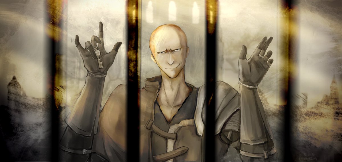 papadijiang's tweet image. 帕奇：“嘿嘿，不好意思啦”
帕奇：“但是你得注意了，好奇心可以杀死一只猫”

虽然和万圣节毫无关系，但是万圣节当天画完的也算一种贺图捏
这张画布开挺大的但是意外画得蛮快也蛮顺的
虽然效果也就内样把，反正爽了）
#DarkSouls3 #Patches