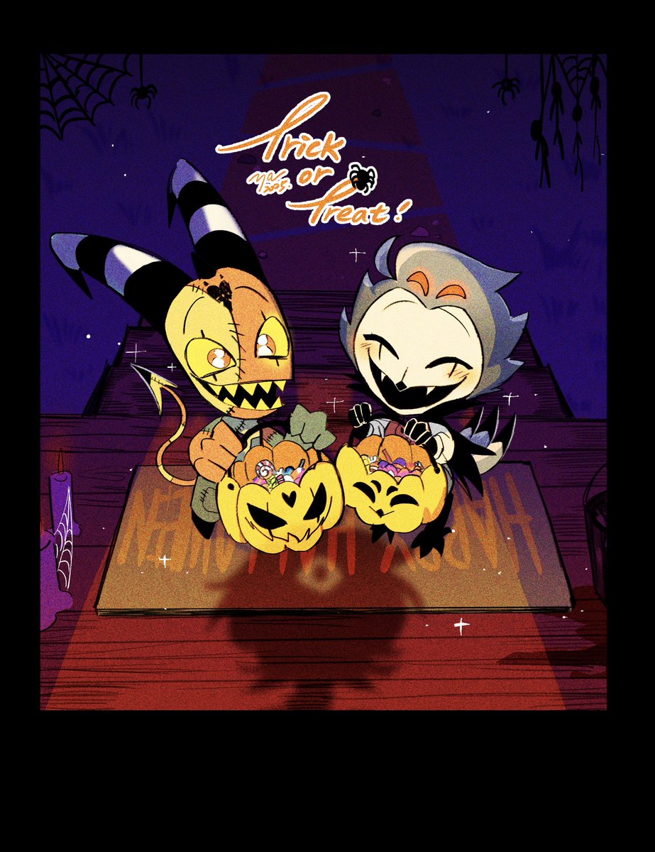 Ollie_artt's tweet photo. Trick or treat 🎃

#HelluvaBoss #HelluvaBossFanart #stolitz #helluvaboss https://t.co/ZQbKJHz7oO