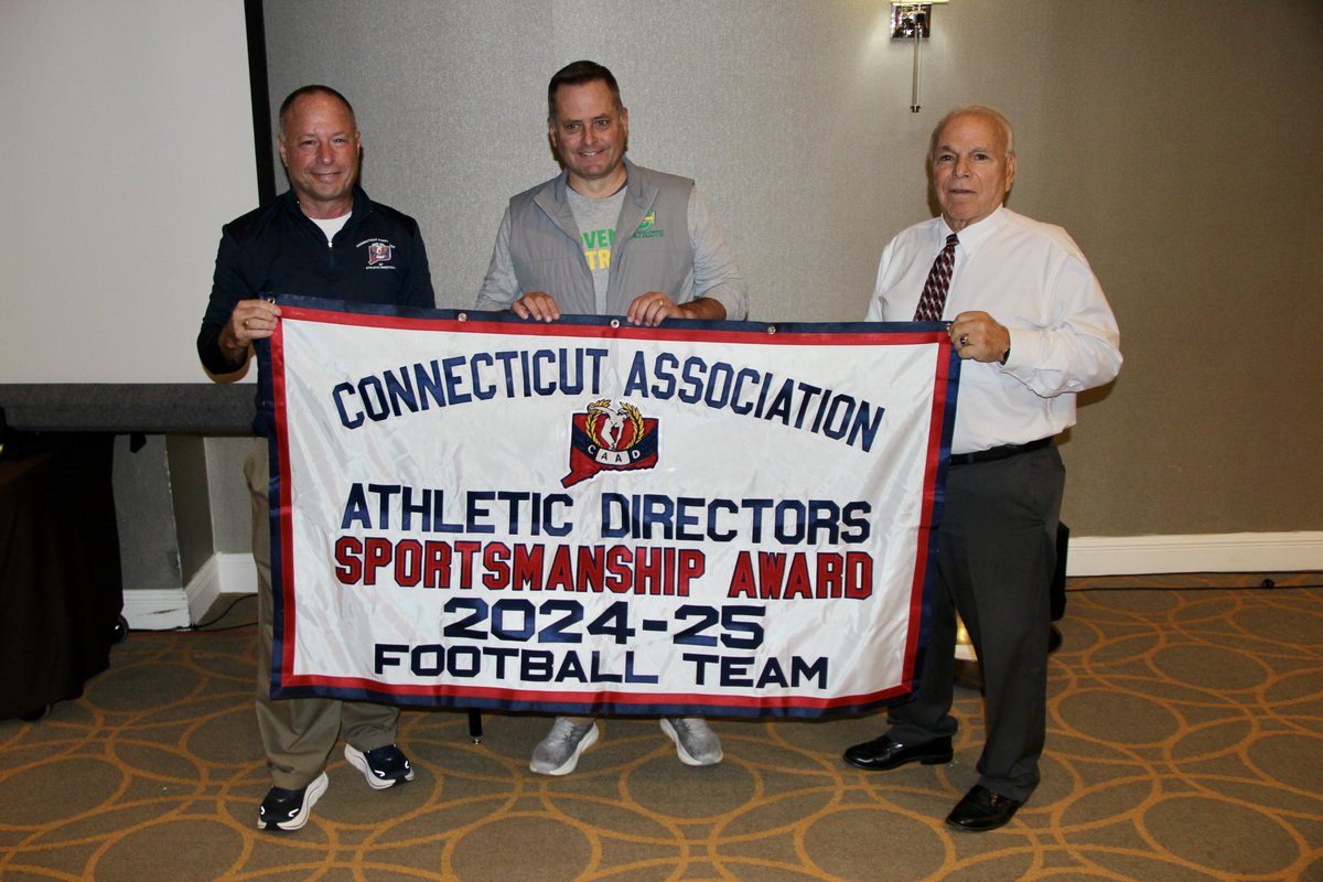 Congratulations to Coventry High School and their Football Team for winning the 2024-25 CAAD Sportsmanship Award.