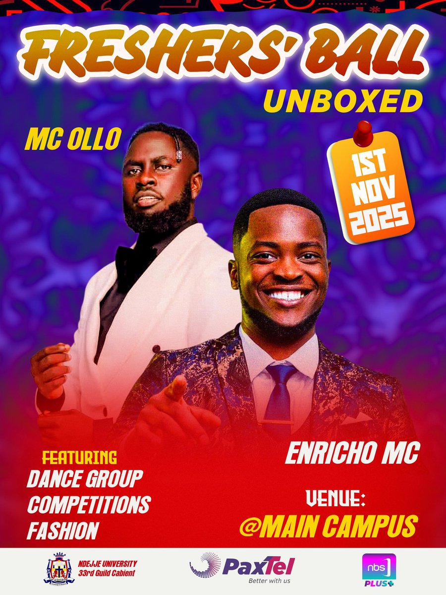 NduGuild's tweet photo. Its Going down this Saturday 1st November at Main campus 
The long awaited Frssher's ball is here featuring @LuoboyOllo @enricho_kawooya https://t.co/3qnHm0DNig