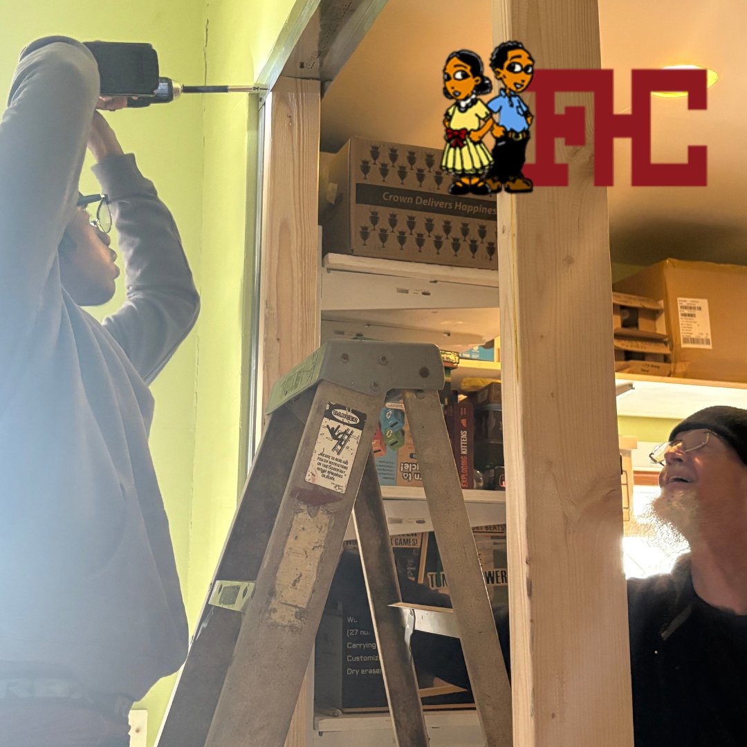 FHCgarden's tweet image. Dalles + Jerry = the dream team behind our new podcast studio! Dalles is learning the ropes of construction and management, proving that every strong foundation starts with curiosity and good mentorship.
#FelegeHiywotCenter #LearnByDoing #Indianapolis #Indy