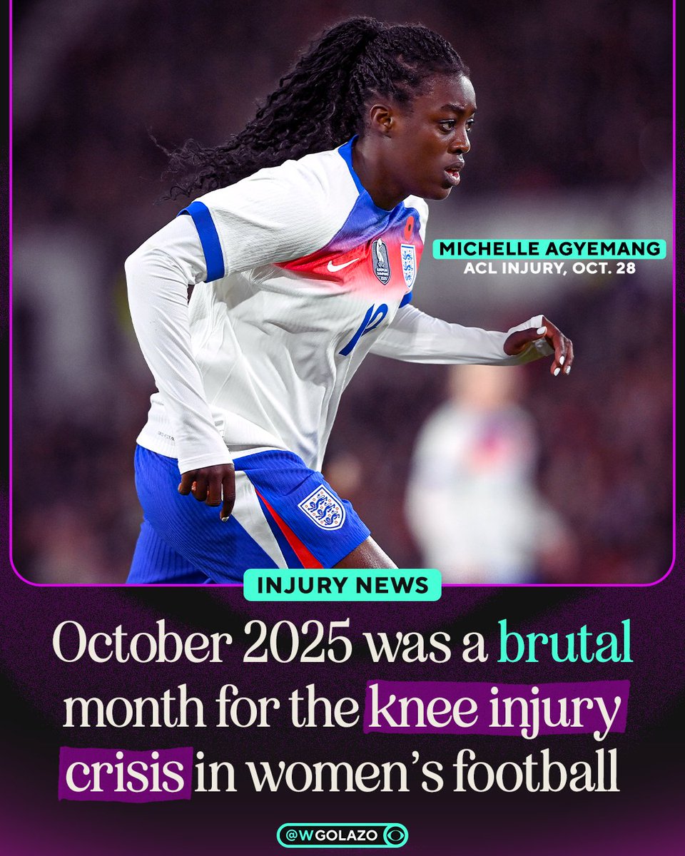 WGolazo's tweet image. In October alone, more than a dozen footballers suffered serious knee injuries.

The results of the research into ACL injuries cannot come quickly enough 😓