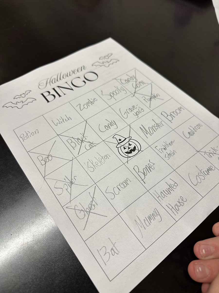 Fun bingo today during CAP thanks to the Hope Squad