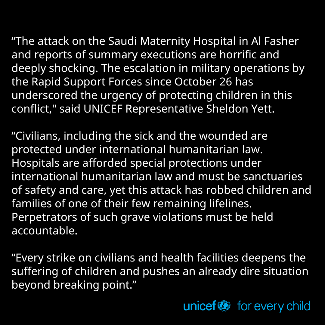 UNICEFSudan's tweet image. #NotATarget