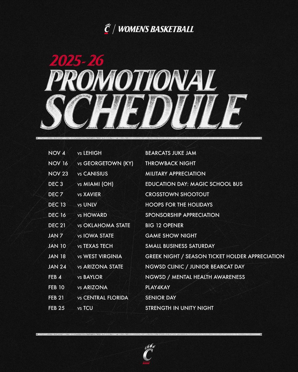 All the energy at Fifth Third Arena. Make sure you’re part of it 👇

🎟️: cpaw.io/wbb26