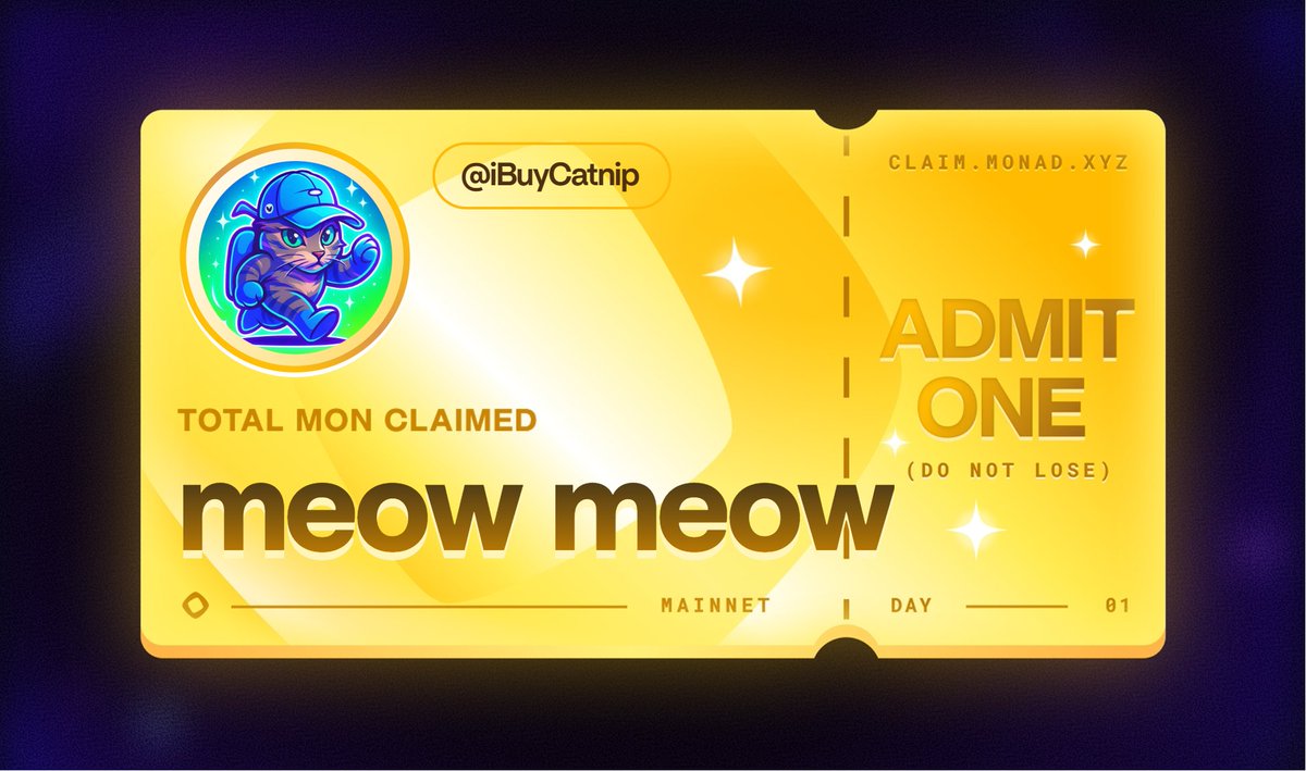 iBuyCatnip's tweet image. happy with whatever I got
happier for the people who's lives were changed
onto the monad mainnet
-as a stakeholder