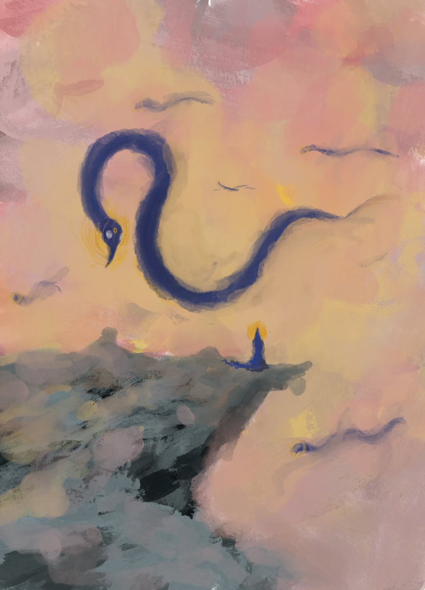 Migration Of The Sky Squigglers #art #drawing #digitalart