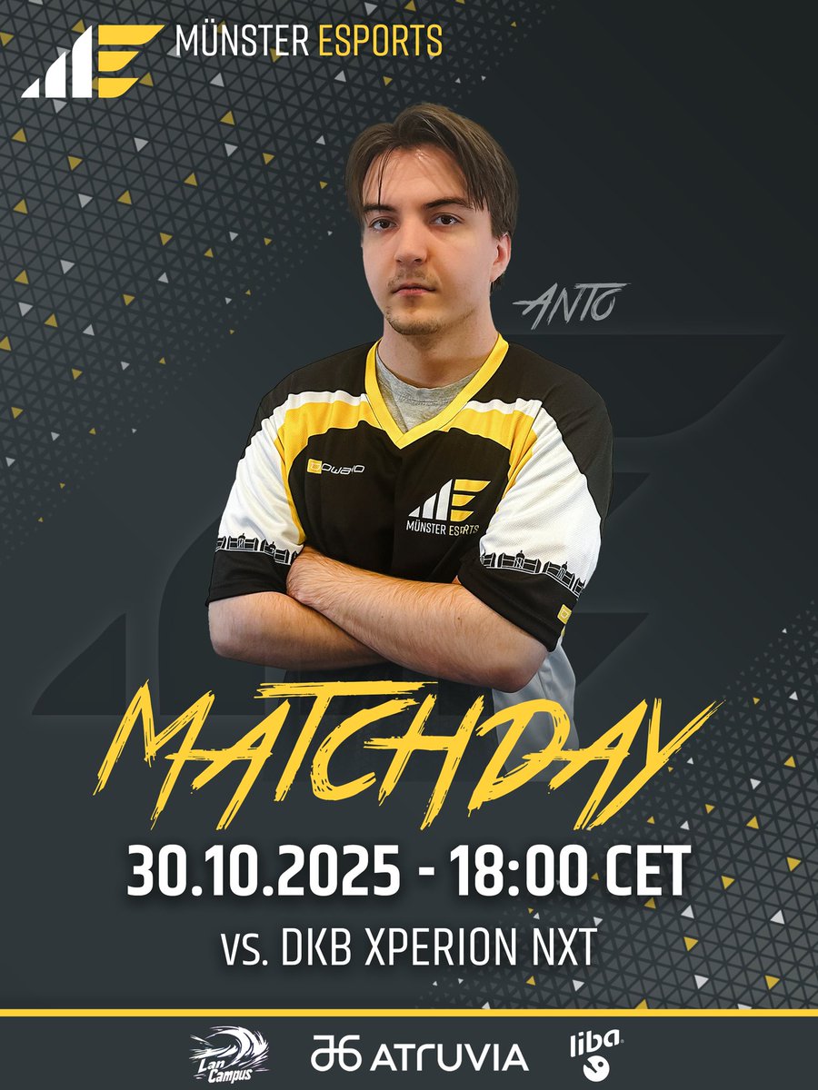 🚨PRM2 MATCHDAY🚨

It's David vs Goliath - us versus <a href="/DKB_XPERION_NXT/">DKB XPERION NXT</a>!
Are we up to the challenge?
Will our upwards trend go on?
Tune in and find out!

🕕 Today, 18:00 CET
🎙️ <a href="/MrHy3na/">Wojciech ‚MrHyena’ Lutostański</a>
🎬 <a href="/Fireworker2000/">Fireworker2000</a>
🖥️ twitch.tv/muensteresports

Many streams to pick from, but ours is the best!