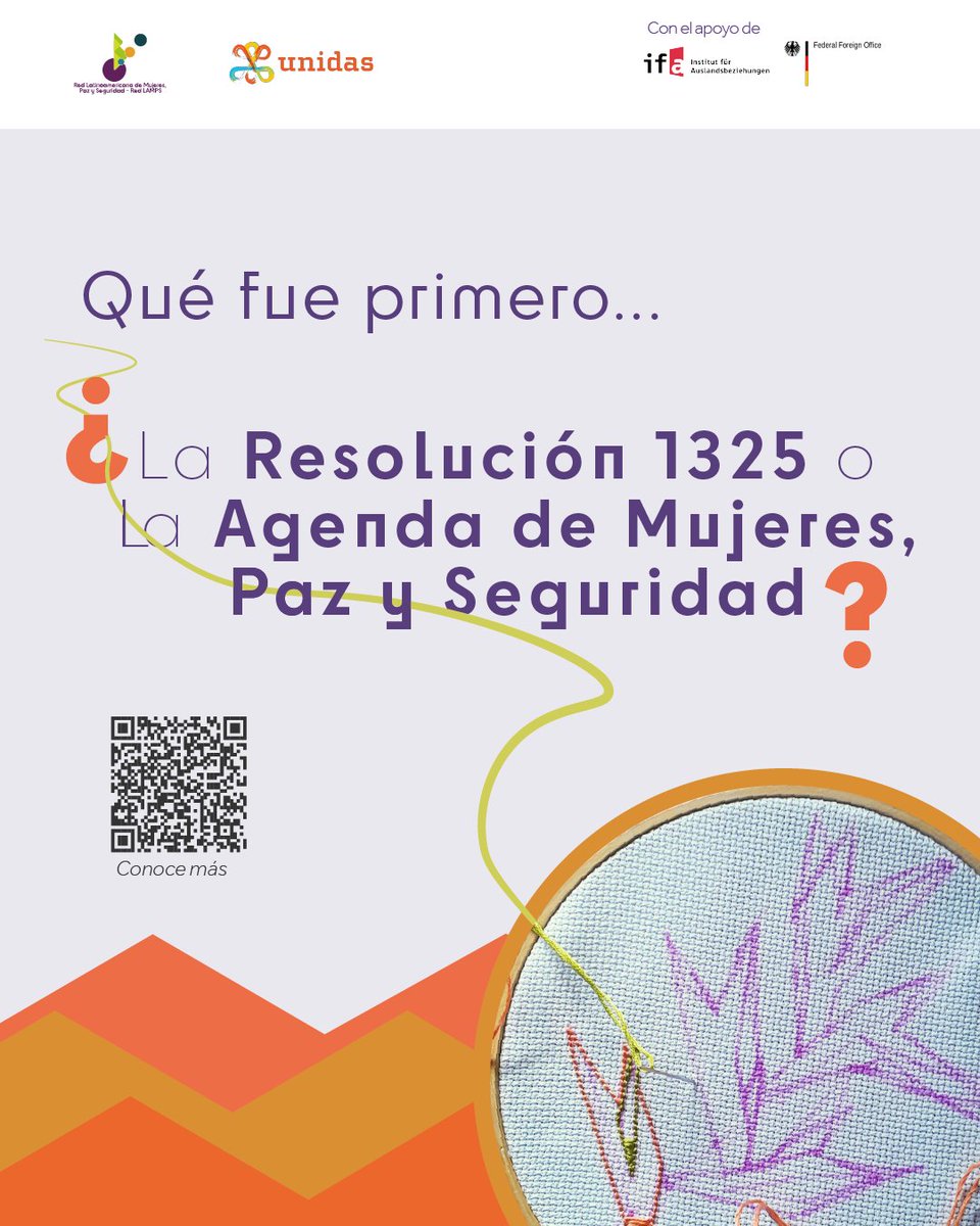 La Agenda Mujer, Paz y Seguridad cumple 25 años y en Unidas, junto a Red LAMPS y con el apoyo de ifa-zivik, quisimos explorar el impacto de esta aprobación histórica en América Latina y el Caribe.

Te invitamos a revisar cómo se fue escribiendo la Agenda!

#SeguimosUnidas