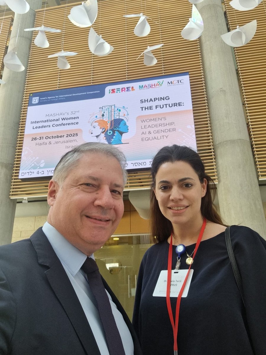 Proud to see Dr. Maria Terzi representing 🇨🇾 at #IWLC32 in 🇮🇱 — shaping the future of women’s leadership, AI &amp; equality. #ShapeTheFuture <a href="/CyprusinIsrael/">Cyprus in Israel</a> <a href="/mariaterzicy/">Maria Terzi</a>