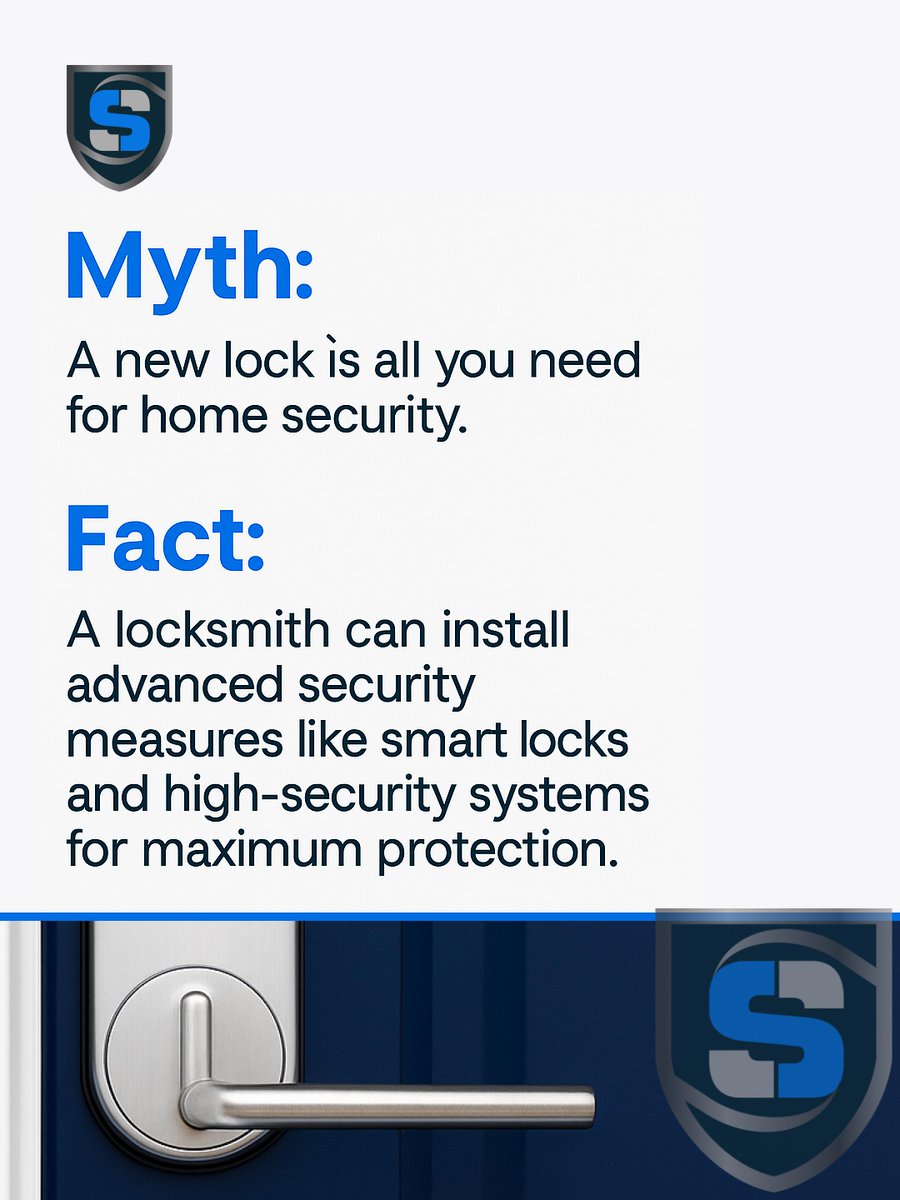 SureLockKey's tweet image. Myth or Fact: Any locksmith can handle your home security needs. Get the facts on residential locksmiths!

Call us at (855) 909 - 4011
Sure Lock &amp;amp; Key 💙
surelockkey.com/residential-lo…

#ResidentialLocksmith #HomeSecurity #MythVsFact #Locksmith #Safety