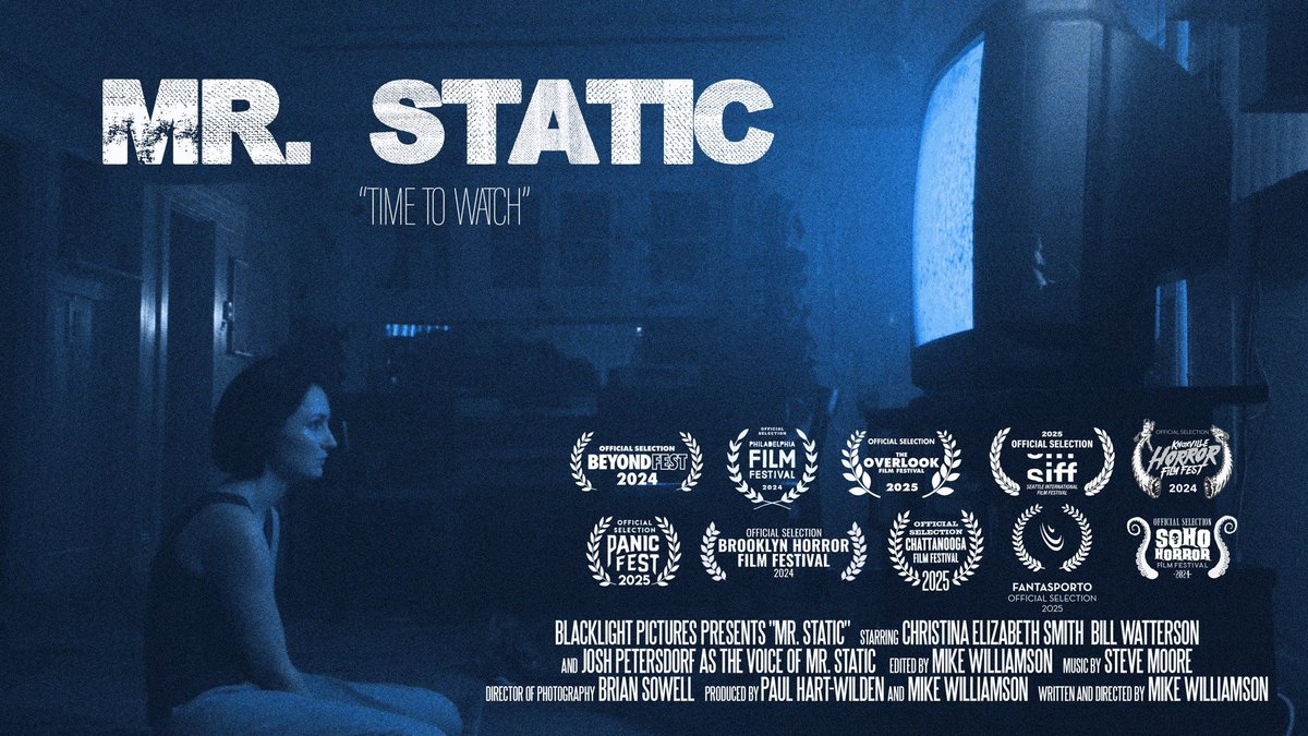 WilliamsonMike_'s tweet photo. This Halloween, share something spooky with your friends: my short film MR. STATIC, which @moviejawn said was “the best short film of 2024 with feature potential” and which @DreadCentral called “a sensational bit of stalk-and-slash terror.” 🎃🎃🎃 https://t.co/favwRVunKh https://t.co/vdhNaWRsGs