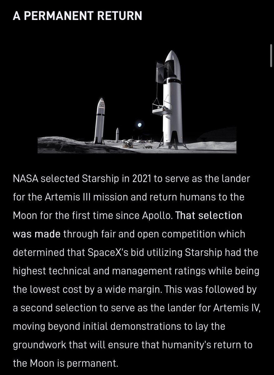 My Takeaways from a skim:

1. They’re throwing strays at Sean Duffy
2. Raptor 3 has been tested for an insane amount of time
3. Dare I HLS subsystems are almost fully complete
4. Only major roadblock is refueling.
5. 100+ tonnes to the lunar surface and 626+ cubic meters
6. We