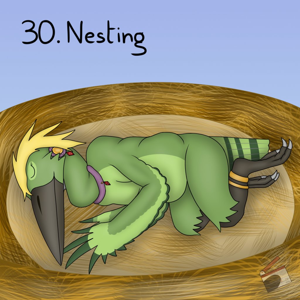 Storktober day 30 : nesting

home is where the nest is
for Sienna, commissioned by Icey Krow
