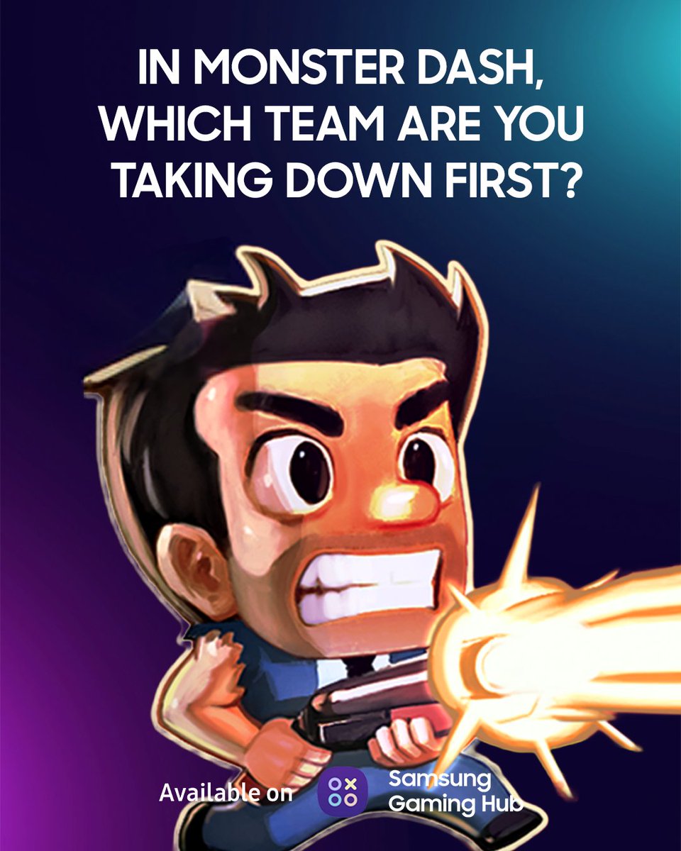 SamsungGaming's tweet photo. Halloween is coming and so are the monsters! ๐ง Let us know which team youโre taking down first in Monster Dash? #SamsungGaming #MonsterDash #SpookySeason https://t.co/ojjN03OOjs