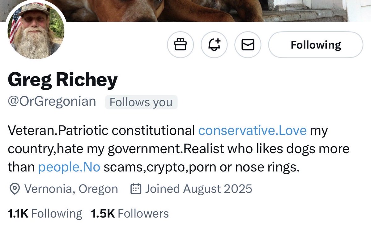 Let’s give this great patriot a boost and more friends. 

<a href="/OrGregonian/">Greg Richey</a>    Thank you for your service!

He will connect back.
🤝🤝🤝
