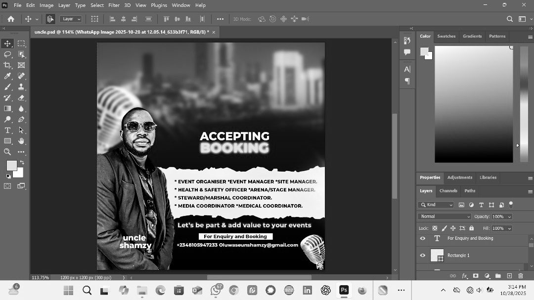 Awizzy3008's tweet image. Productive day! Spent it working on this project.
Wait for the outcome….
#GraphicOnline #GraphicDesigner