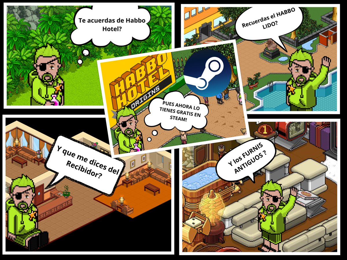 Revive  la nostalgia de hace años!! Ahora <a href="/HabboOrigins/">Habbo Hotel: Origins</a> <a href="/HabboOriginsES/">Habbo Origins ES - Comunidad</a> Gratis en <a href="/Steam/">Steam</a> !

#Steam #HabboHotelOrigins #GamingCommunity