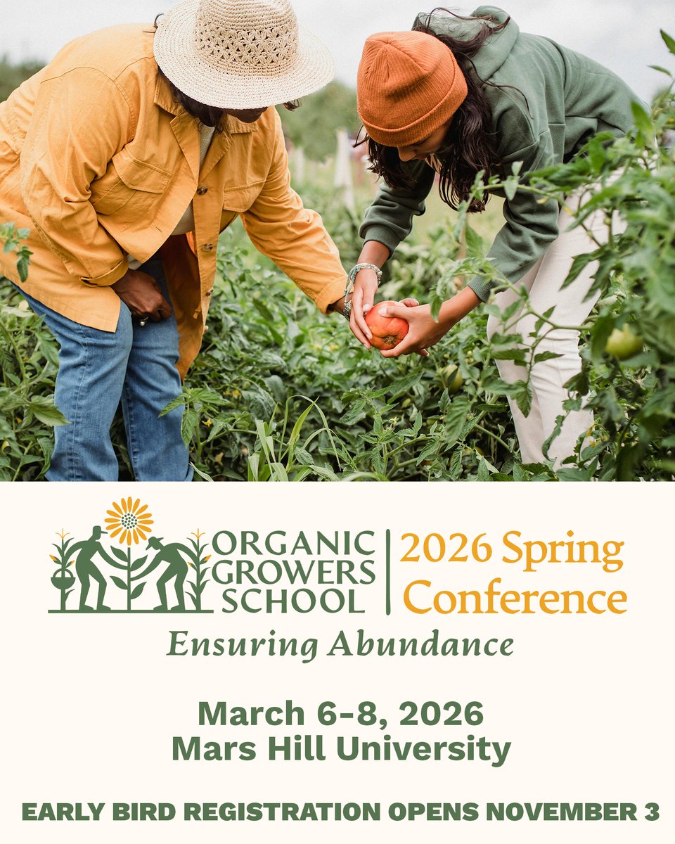 OGSNC's tweet image. After Hurricane Helene, we learned that true resilience grows from community. This spring, we’re coming together to ensure abundance for all. The 2026 Spring Conference opens for early bird registration Monday, November 3rd! hubs.la/Q03Q-gMb0