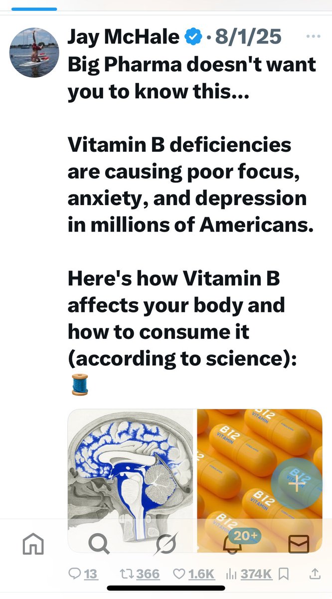 colette6904's tweet photo. After dealing with nerve impingement in my C-spine I was dealing with depression. I’d had to lay on the couch for 6 months until the symptoms resolved and I was able to stand, sit and walk again. My neurologist recommended “super B Complex! It has helped tremendously. 
I’m not a big fan of pharmaceutical products that can cause multiple side effects. I also have had thyroid issues which cause weight gain, depression and severe fatigue. 
I’m so happy to be feeling normal again!