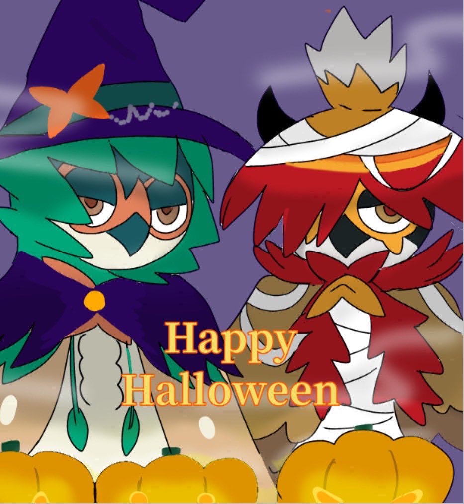 ハッピーハロウィン！！
 #ジュナイパー
 #ヒスイジュナイパー
 #ポケモン
 #ハロウィン