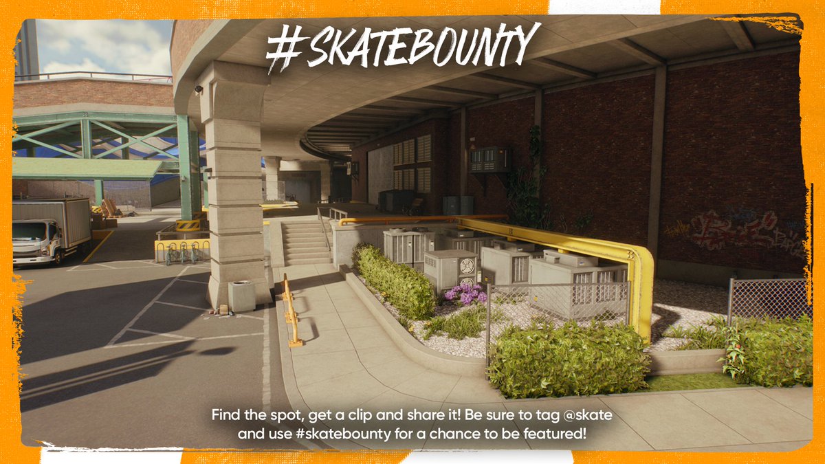This one might be a bit challenging to find but we think you'll figure it out. Grab a clip once you find the spot, and use the hashtag #skatebounty for a chance to be featured!