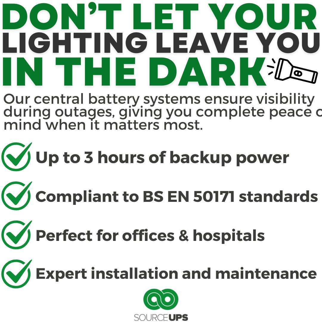 SourceUPSLtd's tweet image. Stay visible, stay compliant.
 Our emergency lighting systems keep your business running safely during power cuts — reliable, long-lasting, and expertly installed.
Learn more: sourceups.co.uk
#EmergencyLighting #PowerBackup #FacilitiesManagement #Safety #Compliance