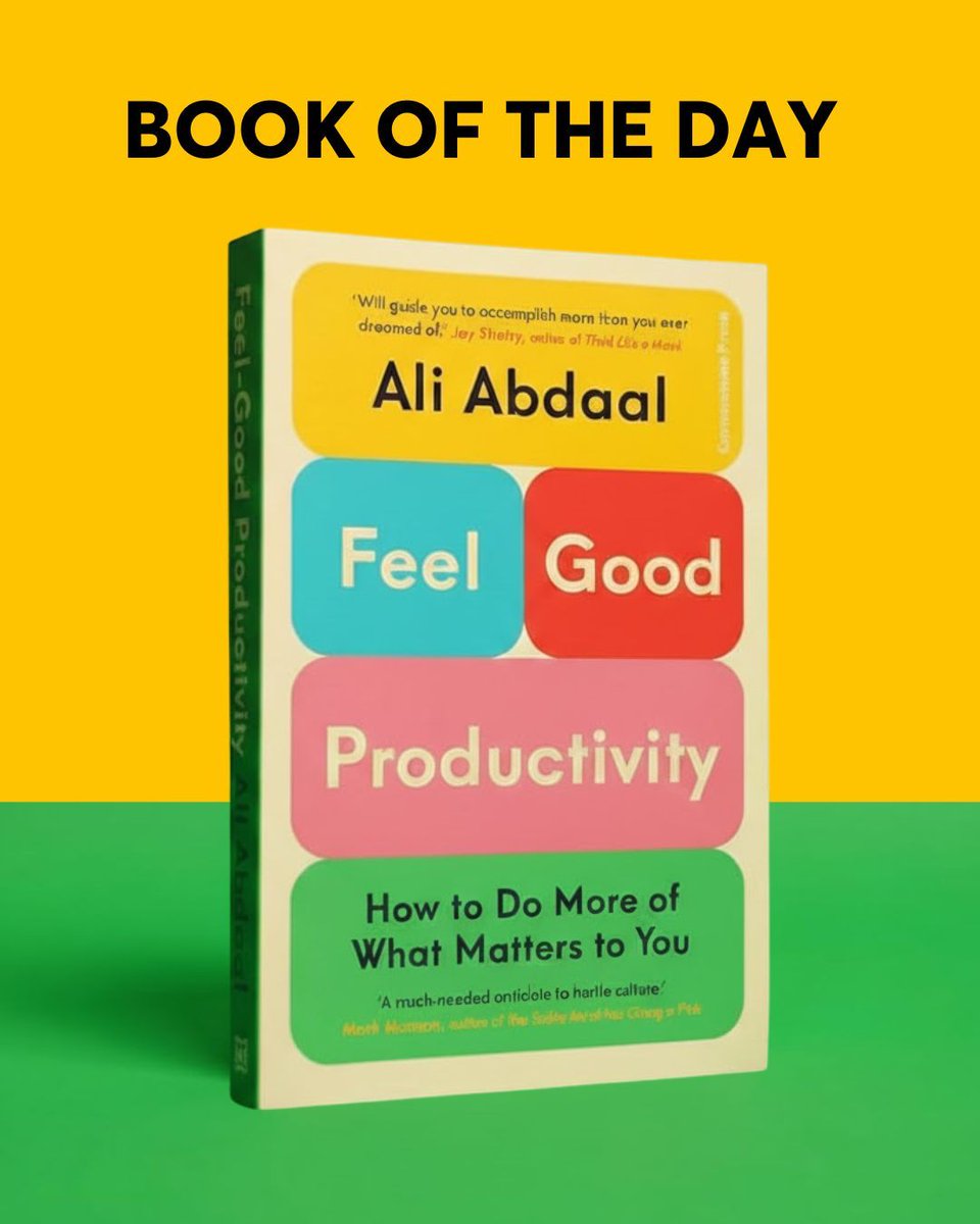 The secret to getting more done? Enjoy it. 

In Feel-Good Productivity, Dr. Ali Abdaal shows that real productivity isn’t about hustle — it’s about finding joy in what you do. <a href="/AliAbdaal/">Ali Abdaal</a>
a.co/d/1bmNTO5