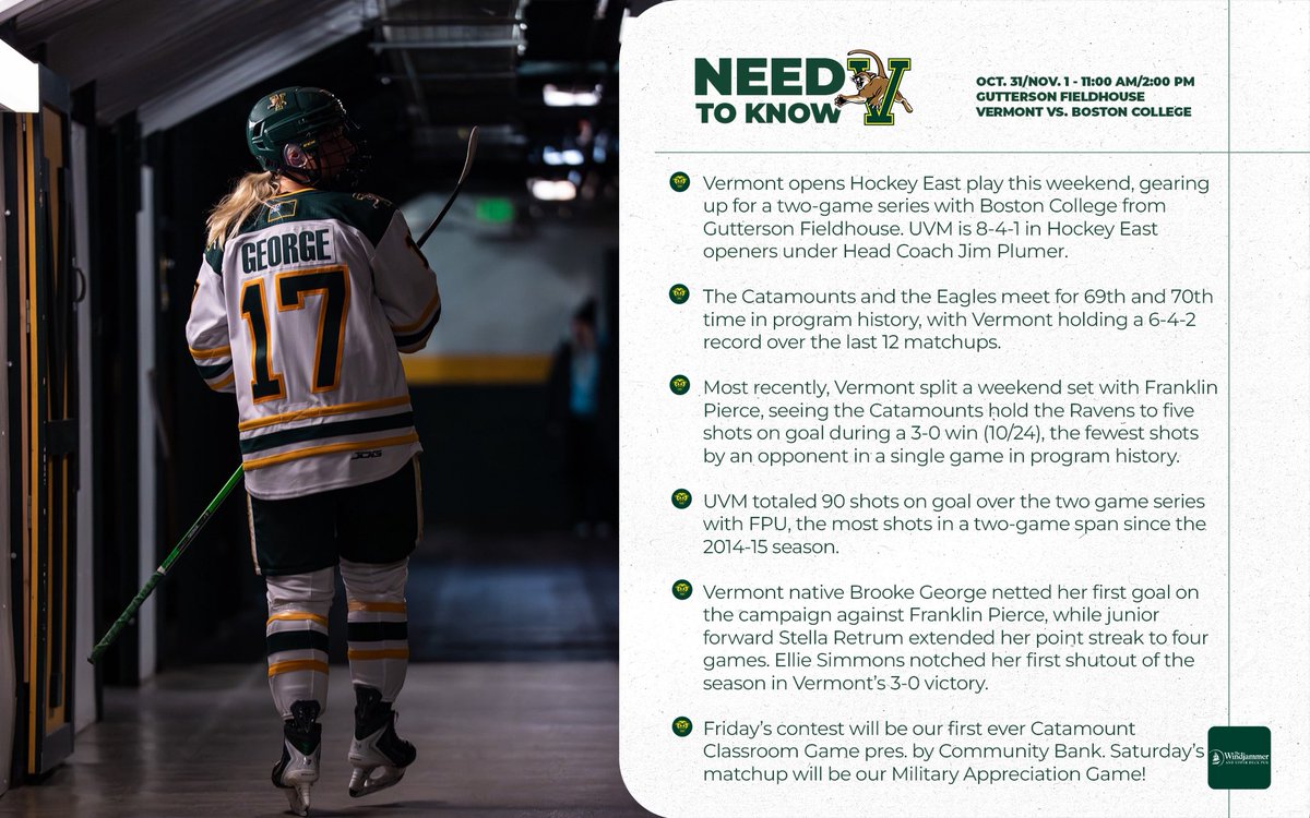 𝐍𝐄𝐄𝐃 𝐓𝐎 𝐊𝐍𝐎𝐖 before we kick off Hockey East play on home ice 📝😼

#802Hockey