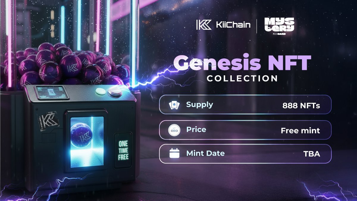 0xzenitsu's tweet photo. 1 GTD WL and 1 winner gets $20 

Free mint, only 888 supply.

@KiiChainio recently secured $20M in funding and has started working on its NFT collection.

RT & Like
Follow @KiiChainio & @0xzenitsu & @InfinityGlock99
Register: https://t.co/o7dAO3unsg and Drop your Kiichain wallet in the comments.

Ends in 48h