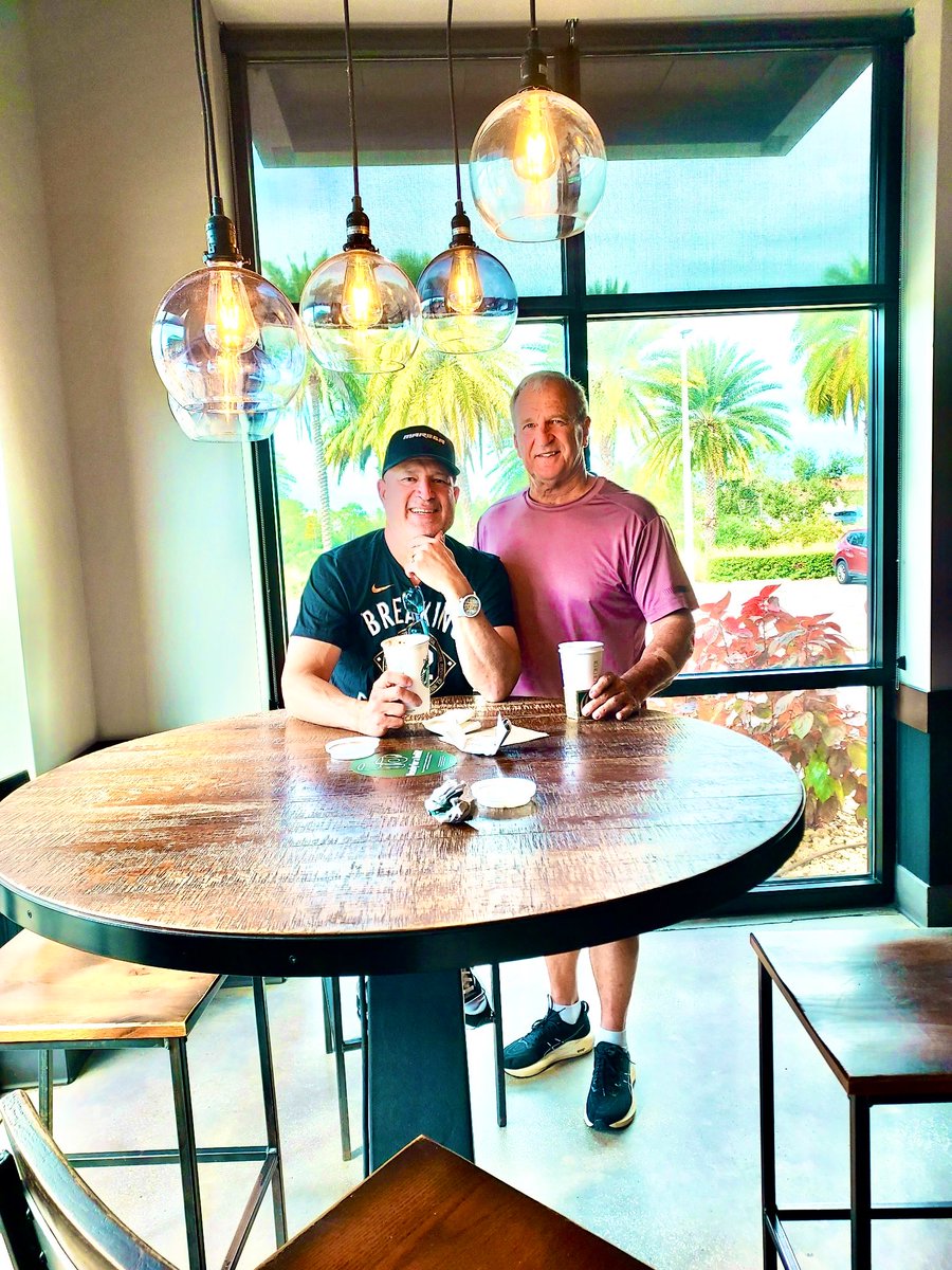 Coffee and a lot of baseball talk with Jim Riggleman. #Baseballlifers