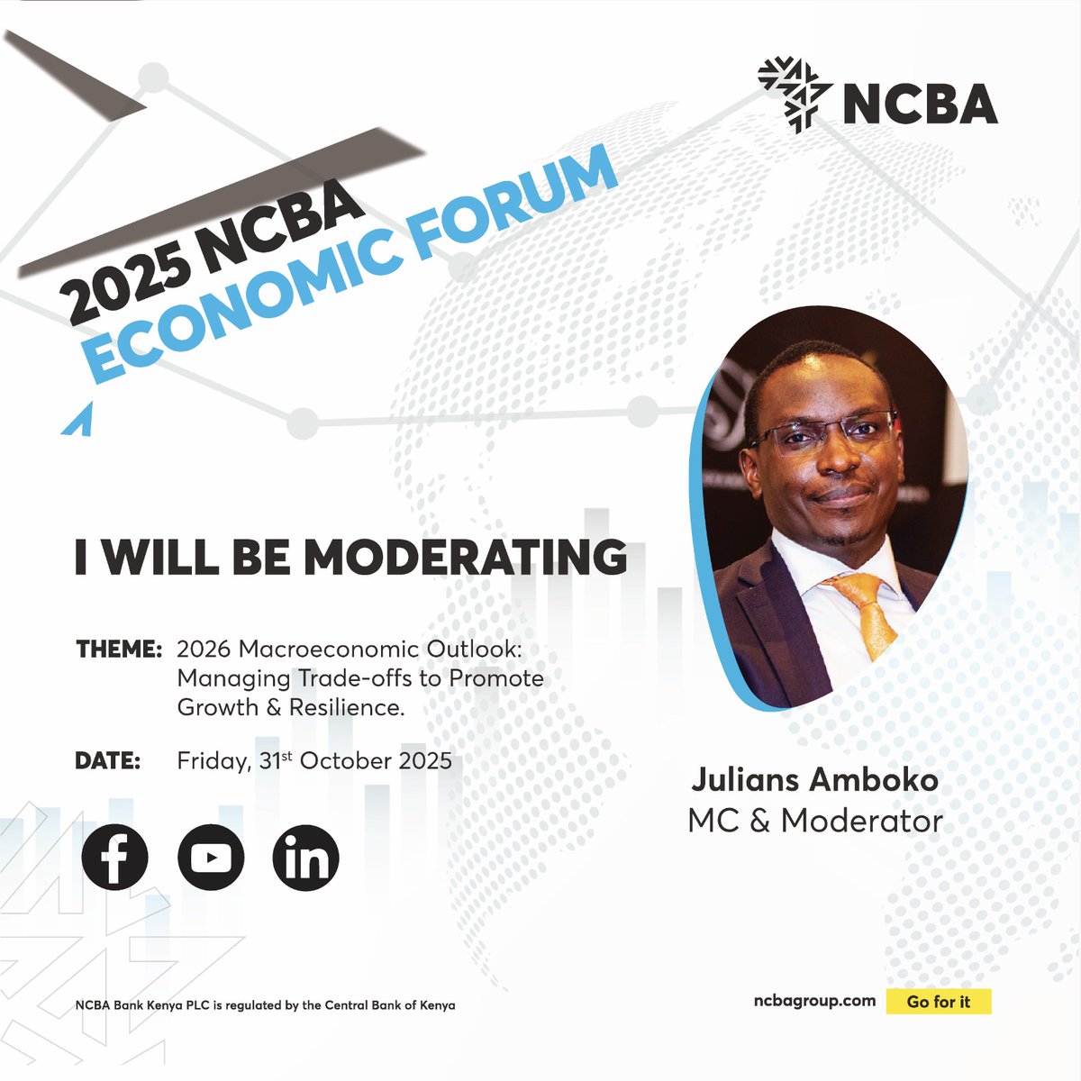 Tomorrow (Oct 31st) bright &amp; early with <a href="/NCBABankKenya/">NCBA Bank</a>. 
It's a good time to be on the Kenya macro beat, this should be fun.