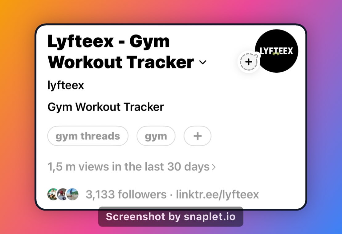 Two weeks ago I started a new Threads account.

Today:
1.5 Million views.
3.1k followers.
10 clicks/day on my app link.