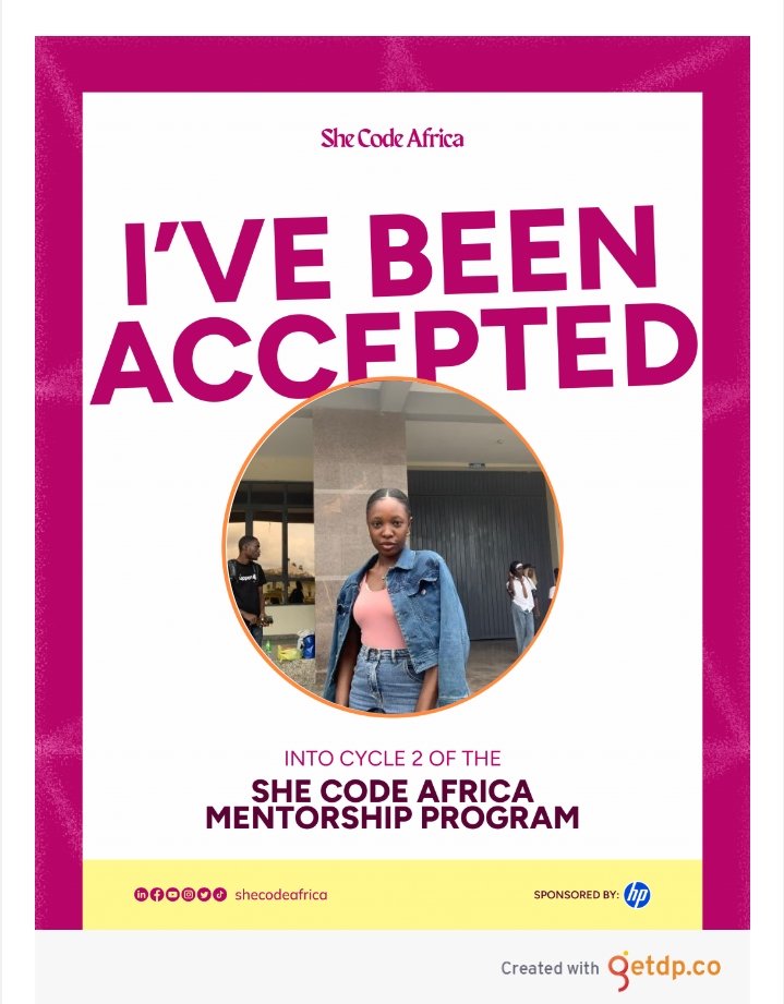 foid_E's tweet image. I&apos;m super excited to be accepted to the @SheCodeAfrica mentorship Program under the Frontend track 🤭.

Can&apos;t wait to get started 🎉
#WomenInTech #FrontendDev  #shecodeafrica