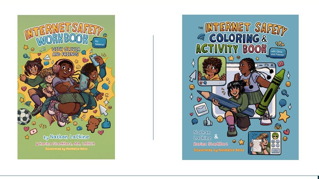 ECSupport_org's tweet image. Give the gift of safe surfing this holiday season! 🎁
 Internet Safety Workbooks for Tweens by Nathaniel LaChine — fun, engaging, and empowering.
📘 Available in English &amp;amp; Spanish — order now! shorturl.at/6EVIl
