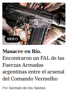 Los kukas le vendían armas del Ejército a los narcoterroristas brasileños.