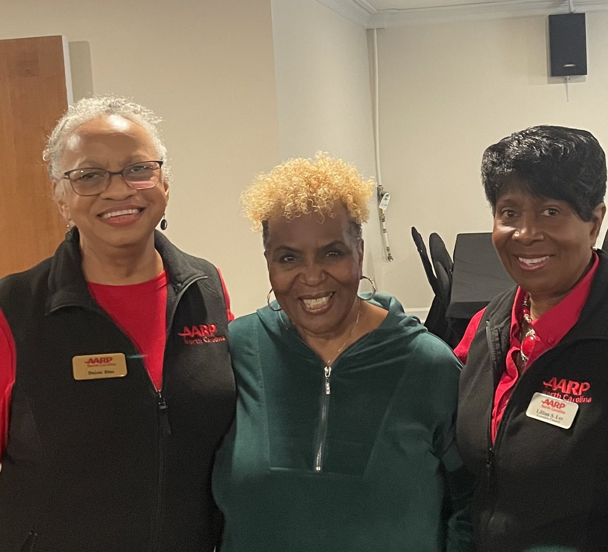 AARPNCTriangle's tweet image. Our AARP Brain Health presenters had a great time at Touch of Love Senior/Retiree Ministry, St. Matthew Baptist Church in Raleigh. They are all smiles with Ministry President, Dee Burnett 🧠 😀
