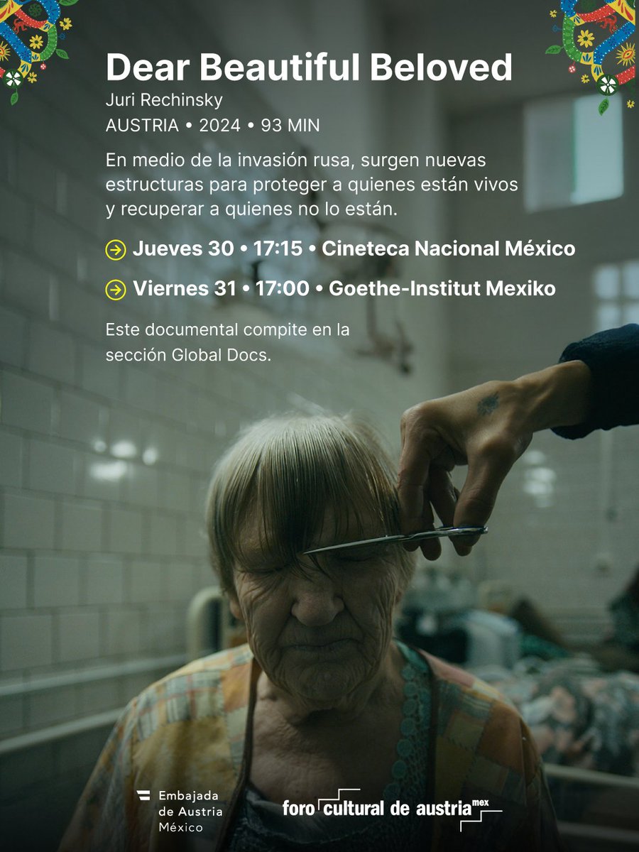 DocsMX's tweet photo. En medio de la guerra, el documental Dear Beautiful Beloved (Juri Rechinsky, 2024)retrata la esperanza y las nuevas formas de resistencia que surgen para proteger la vida y reconstruir la dignidad.
Una poderosa historia sobre la humanidad frente al horror.
#20DocsMX https://t.co/Y4vOvAXMbc