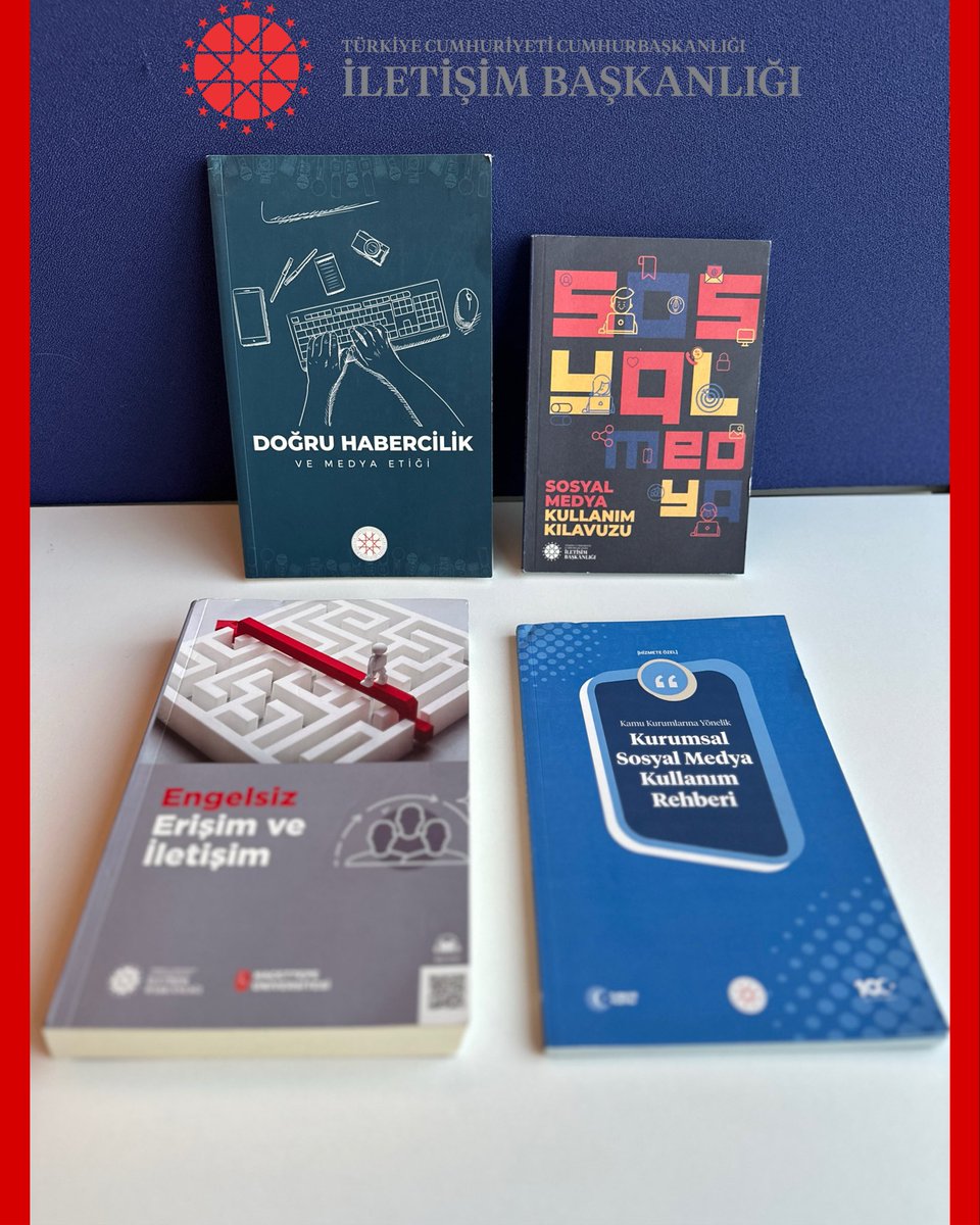 📕 “Cumhurbaşkanlığı İletişim Başkanlığı”ndan bugün bana birbirinden önemli kitaplar geldi… Basın, medya etiği, dijital medya ve engelli erişimiyle ilgili olan kitaplar muhteşem bir kaynak… 

📰 Bu özel kitaplar eğitimlerde bize yol gösterici kılavuz olacak, binlerce medya