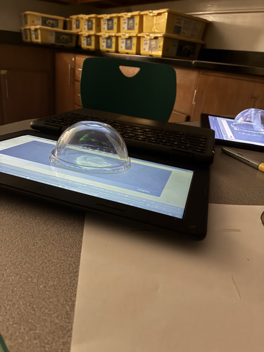 ColpoAmanda's tweet photo. 7th &amp; 8th graders are making “ghosts” using the optical illusion Pepper’s Ghost in my Engineering &amp; Design class #KammererExplore #EngineeringandDesign #jcpsexplore https://t.co/CElLVOrdmT