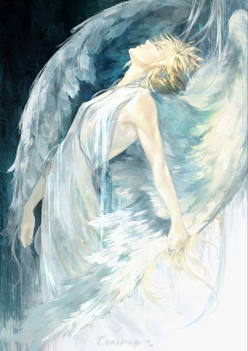 #sefikura #セフィクラ #FF7 
secondary creation
The original work is The Angel painted by American artist William Baxter Closson🩵