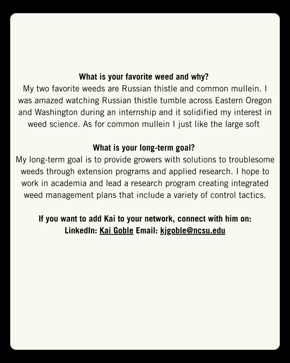 WSSA_GSO's tweet image. Meet our Graduate student of the month, Kai Goble!